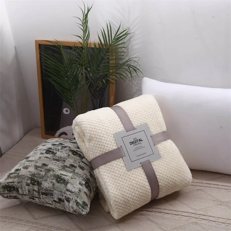 Японское Сетчатое Клетчатое одеяло, летнее кондиционер, покрывало на кровать, зимняя фланелевая простыня-покрывало, Коралловая сумка для животных