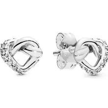 Оригинальные 925 пробы серебряные серьги в виде сердец, серьги для женщин, подарок на свадьбу, хорошее ювелирное изделие