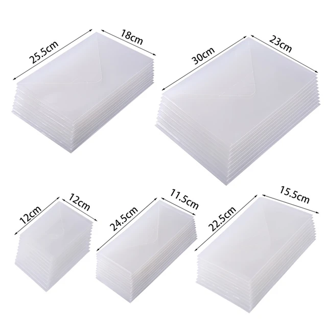 10pcs/lot Multiple Sizes Storage Bags Transparent Plastic Folder