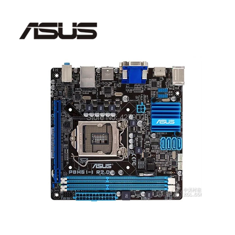 Mini-itx HTPC 17*17 разъем LGA 1155 для ASUS P8H61-I R2.0 настольная материнская плата H61 i3 i5 i7 DDR3 16G б/у материнская плата