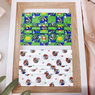 Новая одноразовая маска Super Mario Brothers мультяшная аниме детская кавайная 3-слойная с