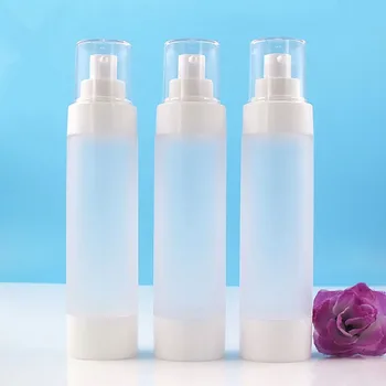 

100pcs 100ml Cosmetic Empty Plastic Bottle Frosted Travel Liquid Bottles Airless Pump Vacuum Toiletries Container