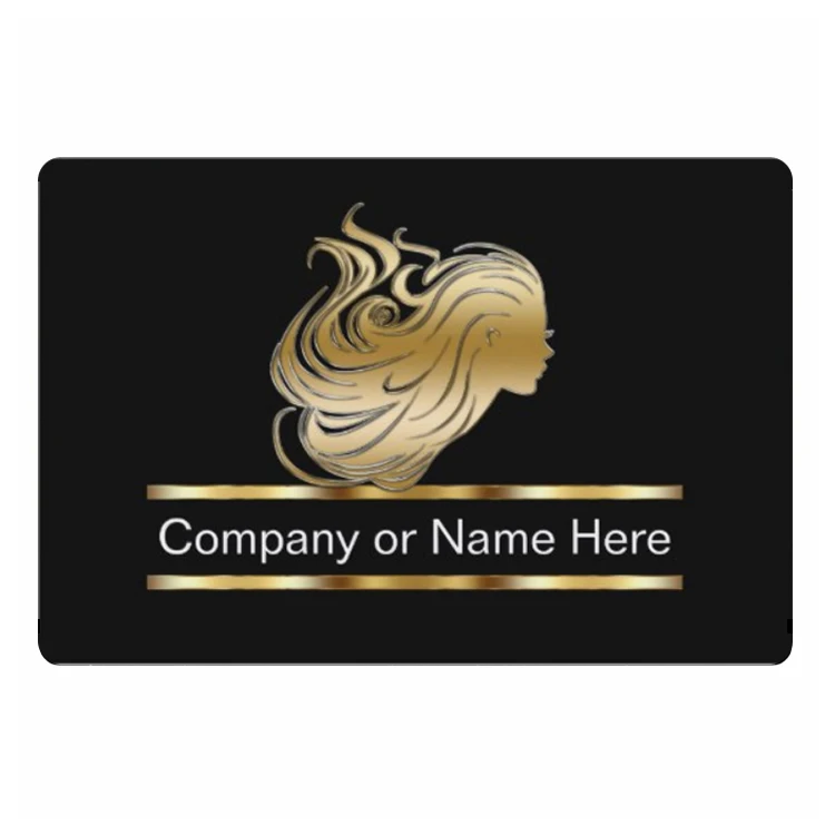 

Stylish Black Gold Beauty Business Welcome Doormat for Hair Nail Salon Custom Company Personalized Spa Floor Door Mat Rug Carpet