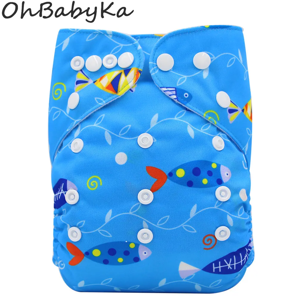 Дышащие тканевые подгузники с карманами Ohbabyka детские тканевые подгузники с чехлами для мальчиков и девочек многоразовые тренировочные штаны fraldas couche lavable