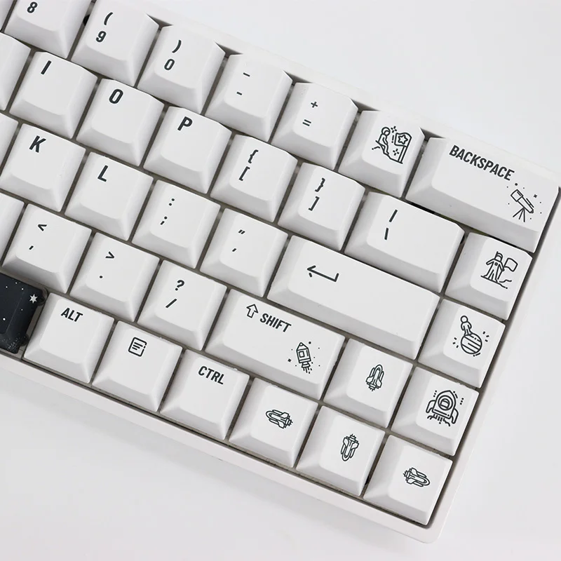 Chaves Gmk Espaço Exterior Tema Keycap Pbt Tintura Sublimação Teclado Mecânico Tampa Chave Cereja Perfil para Cruz mx Switches 140 - Imagem 4