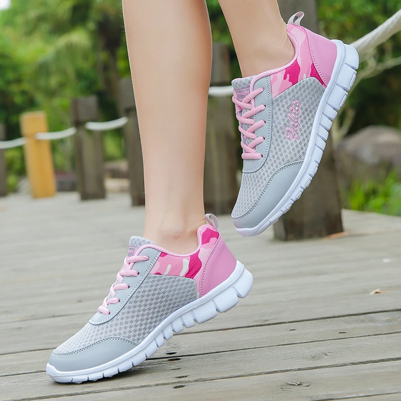 Tenis De malla Mujer, zapatillas planas baratas, novedad De 2020|Zapatos de tenis| - AliExpress