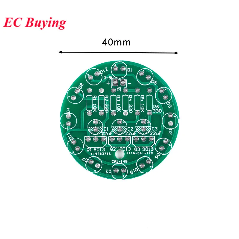 5Pcs/1pc LED Wasser Licht LED Runde Wasser Licht Produktion Kit für Geschicklichkeit Ausbildung Löten Praxis Teile diy Elektronische Kit Set – Detail 7