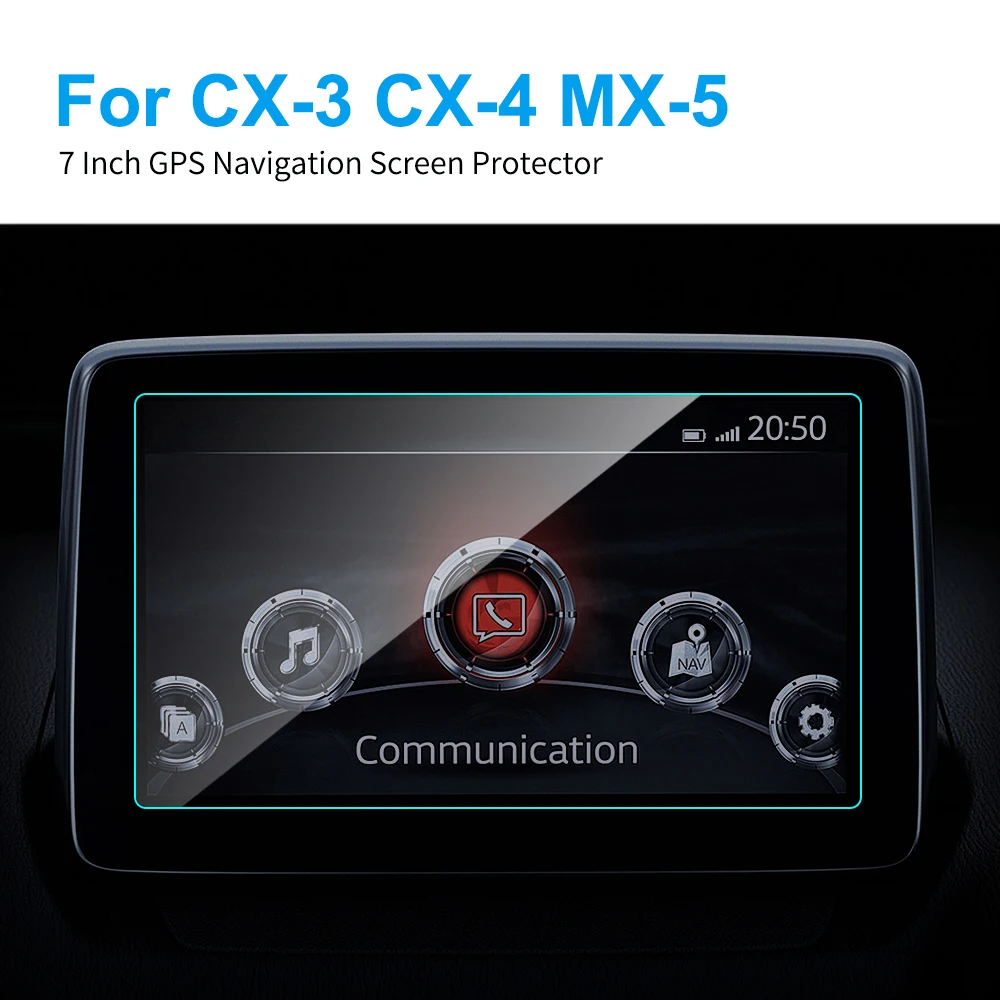 

7 Inch HD Clear Touch Screen Protector for Mazda CX 3 CX 4 MX 5 Car GPS Navigation Tempered Glass Protect Film Car Accessories
