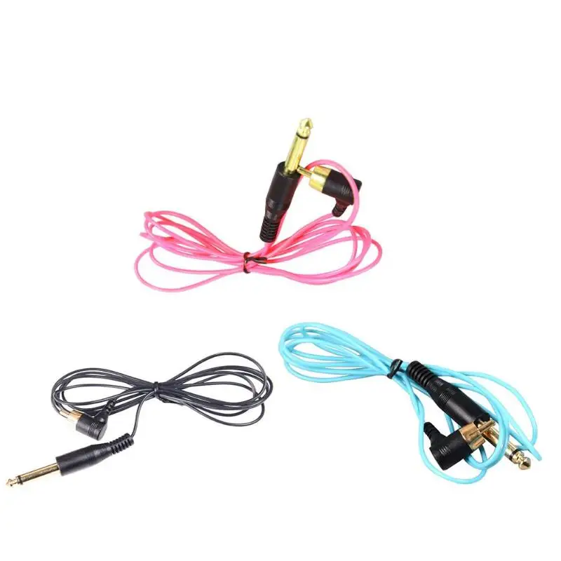 Кабель татуировки RCA Клип ультратонкие 90 градусов под прямым углом дизайнерский шнур ультра легкий татуировки машина питания подключения