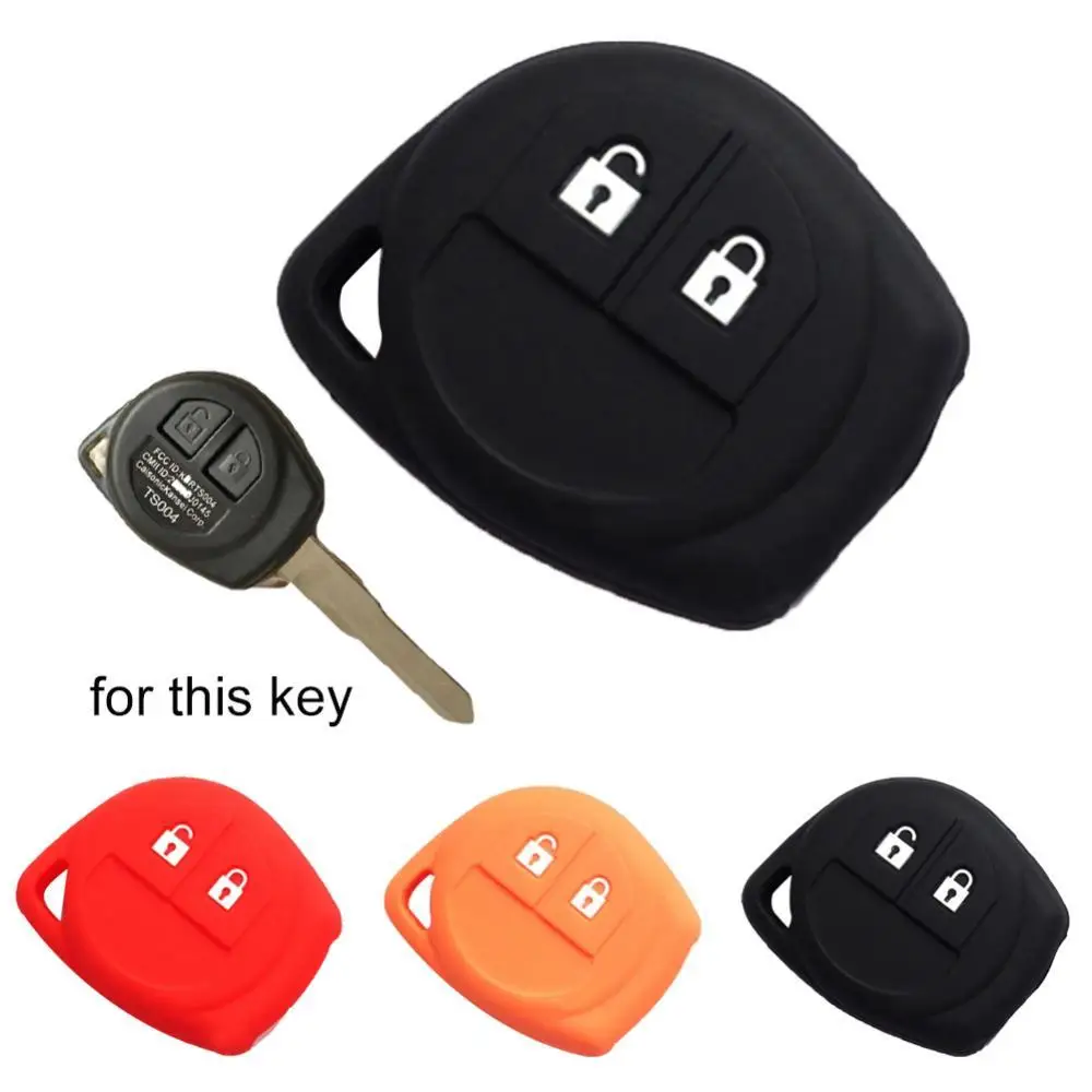 HIBEYO Custodia Protettiva Per Chiave Auto In TPU Pelle Blu Per Suzuki Swift, Ignis, Vitara E Altri