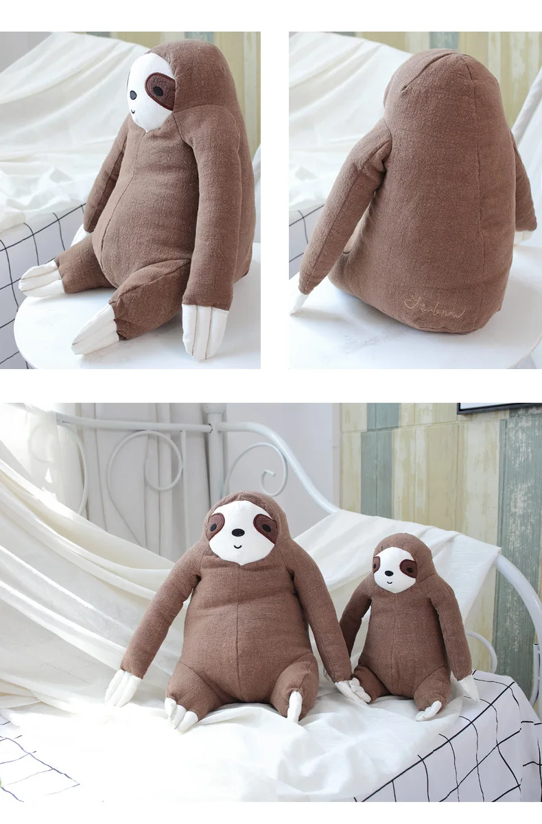 Soft Simulation Animals Cushion Cute Stuffed Sloth Toy Plush Sloths Soft Toy Plushie Doll Pillow Kids Birthday Gift Home Decor