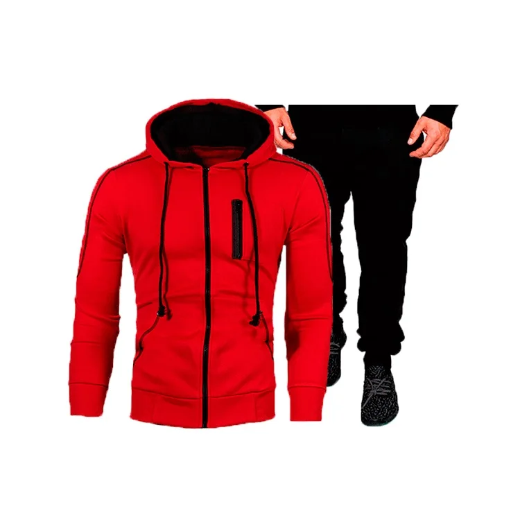 Mens Zipper Hoodies+Pants Sets Male Tracksuit Autumn Winter Jogger Sportswear New Fashion Youth boys Sport Casual Jersey Suits