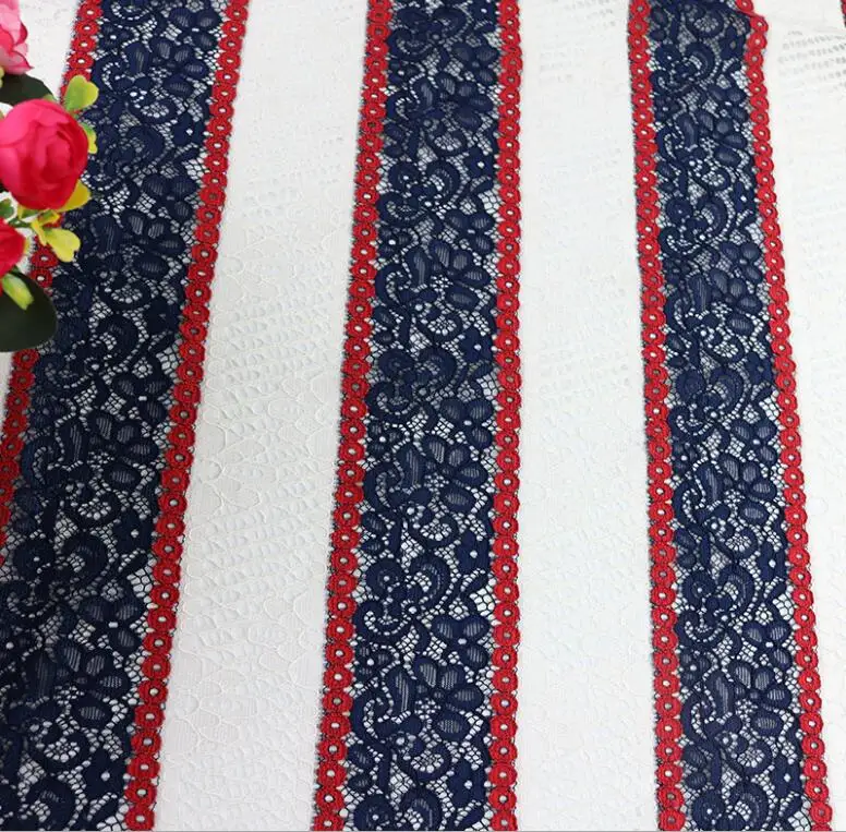 

New double-color spliced lace fabric dress dress fabric sweet household garment lace accessories fabric