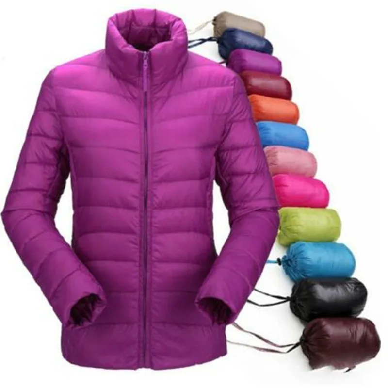 Beste Winter Vrouwen Ultra Licht Donsjack % 95 Wit Eendendons Hooded Jassen Lange Mouwen Warme Jas Parka Vrouwelijke Effen draagbare Uitloper