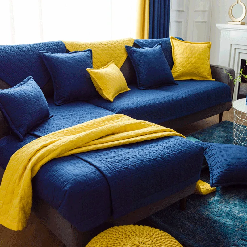 

Northern European-Style Sofa Pad Minimalist Modern High Temperature Washing Cotton Fabric Anti-slip Four Seasons Universal Sofa