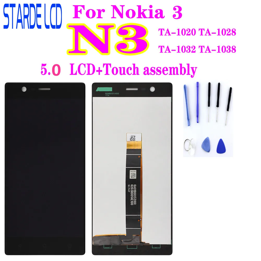 

Original 5.5'' LCD for Nokia 3 N3 TA-1020 TA-1028 TA-1032 TA-1038 LCD Display Touch Screen Digitizer Assembly with Tools