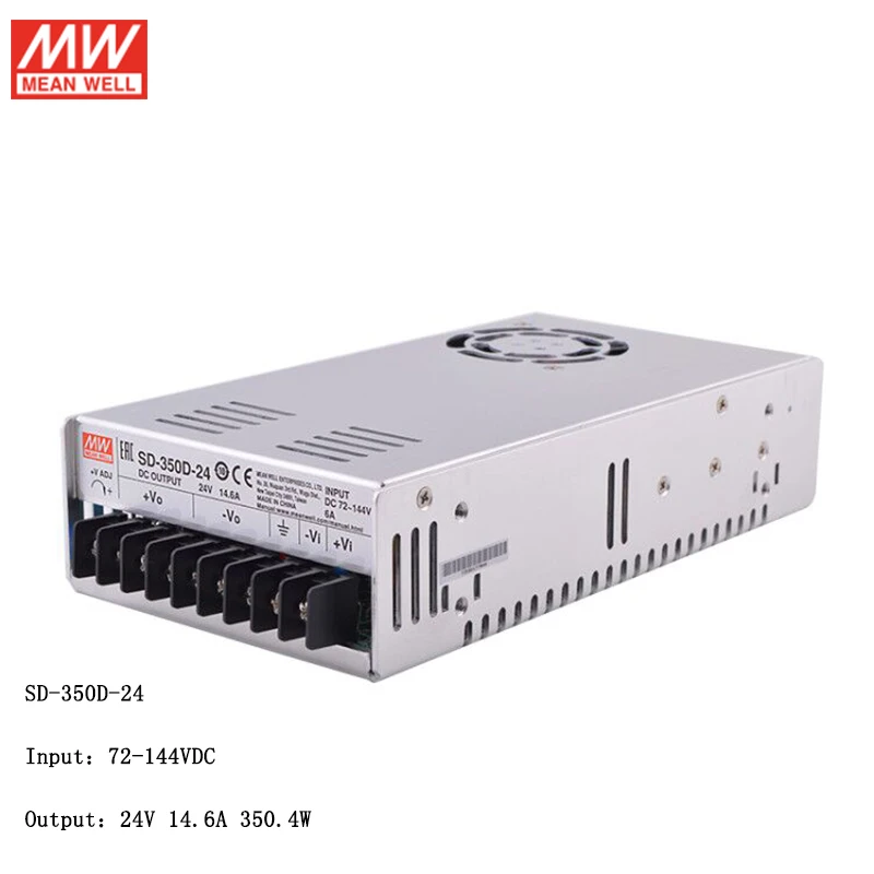 MEAN WELL SD-350D-24 Input 72~144V DC to 24V 350W DC-DC Converter Switching Power Supply 14.6A Transformer SMPS | Обустройство дома