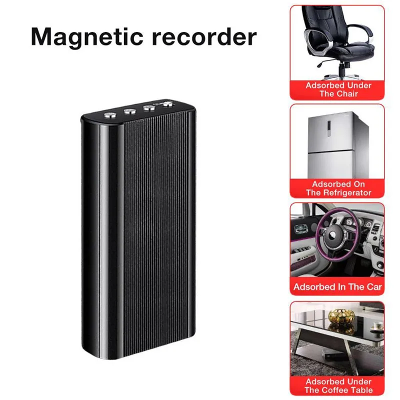 

QZT Magnetic Voice Recorder Portable Audio Recorder Professional Small MP3 Player Dictaphone Mini Digital Voice Recorder Pen 8GB