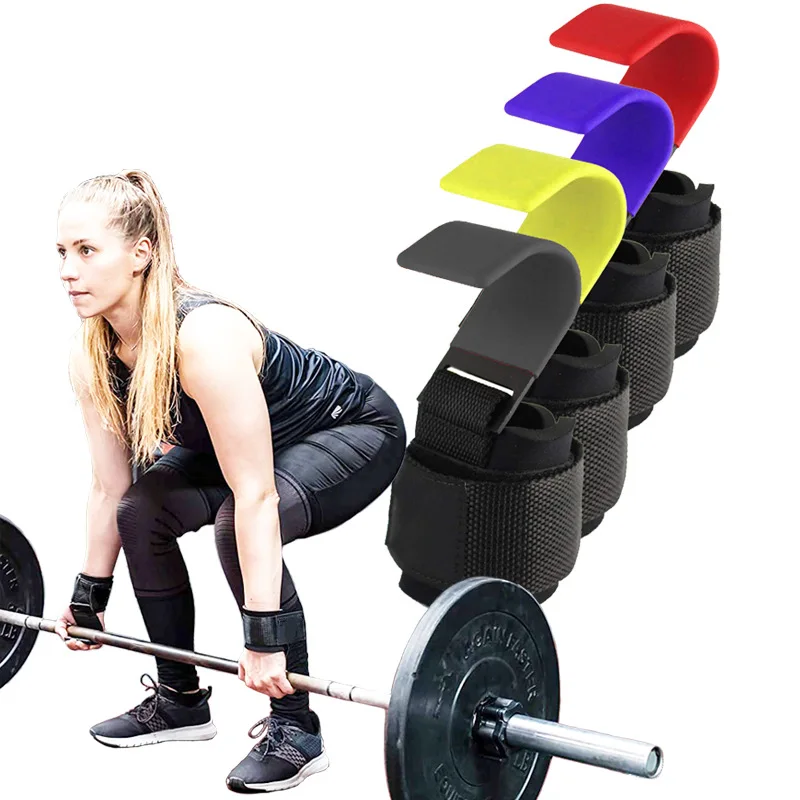 Weight Lifting Gym Hook Strap Crossfit Wrist Wraps Bodybuilding Training Straps 