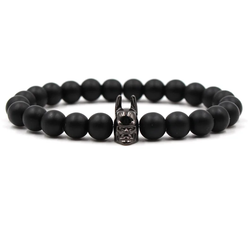

Fashion Men Bracelet Natural Imperial stone Bead Tibetan Batman Bracelet chakra Lava Stone Bracelets bangle Men Jewelry gift