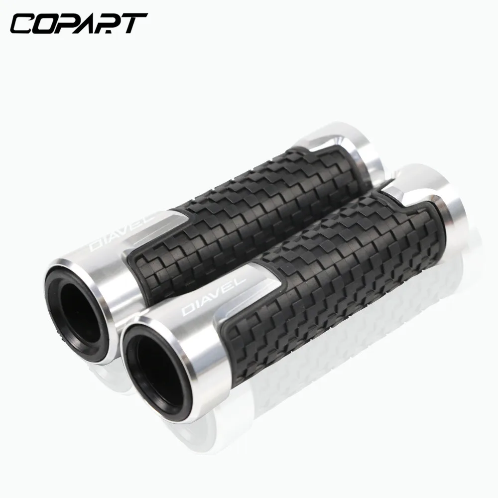 For DUCATI Diavel Carbon XDiavel/S Motorcycle 7/8''22mm Handlebar Grip CNC PVC Anti-Skid handle bar Motorbike grips End - Цвет: Silver