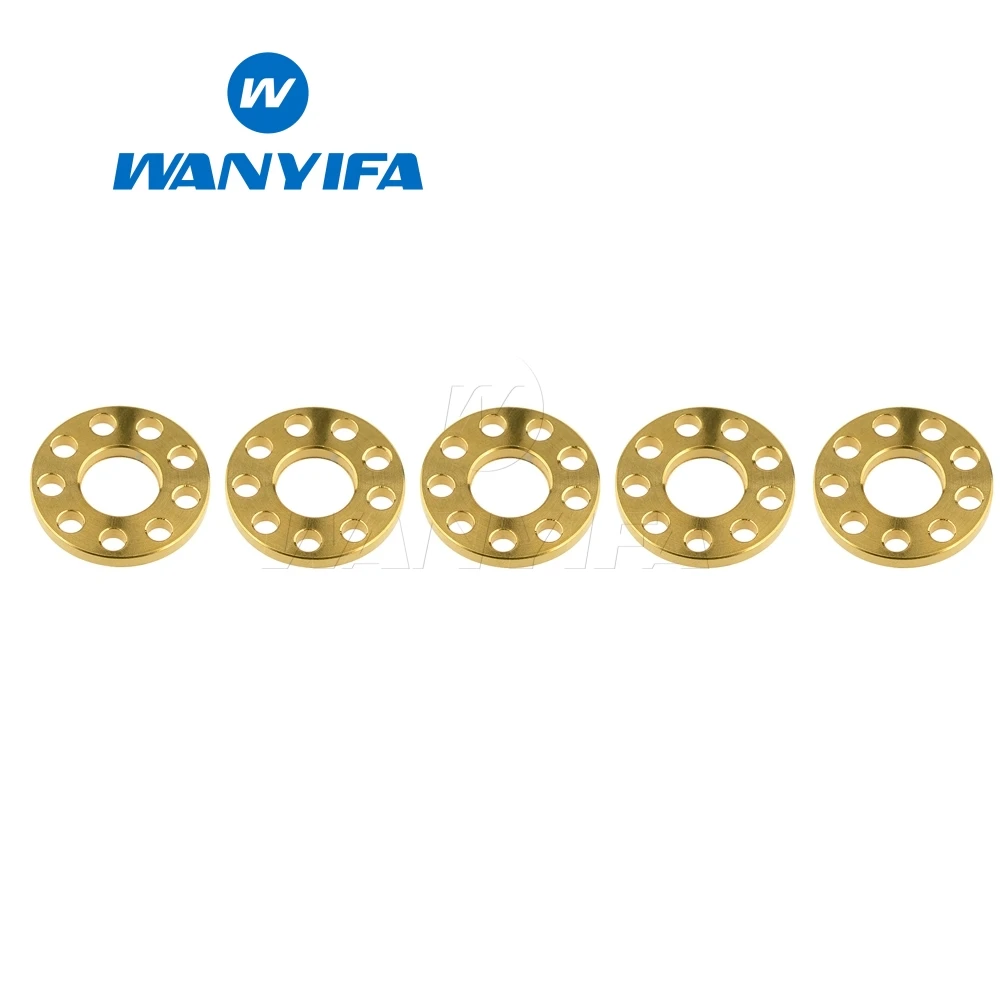 M10 Gold Титановый "Wanyifa" 5 шт Многоцветный M6 8 10 девять отверстие шайба для велосипеда - Цвет: M10 Gold