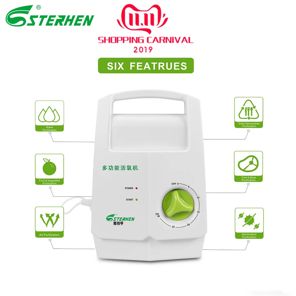 

Sterhen Household Air Purifier Ozone Disinfector Air Freshener Vegetable Filter