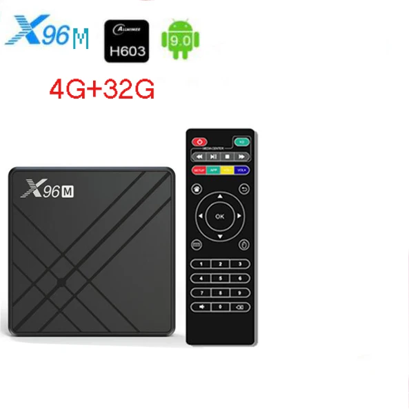 X96M Android 9,0 Smart tv Box Allwinner H603 2G4G DDR3 16 ГБ 32 ГБ 64 Гб eMMC 2,4G WiFi 4K медиаплеер телеприставка PK X96 MAX - Цвет: 4G 32G
