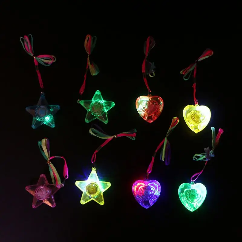 Пятиконечная звезда в форме сердца цветной светодиодный ожерелье &quotИскра&quot