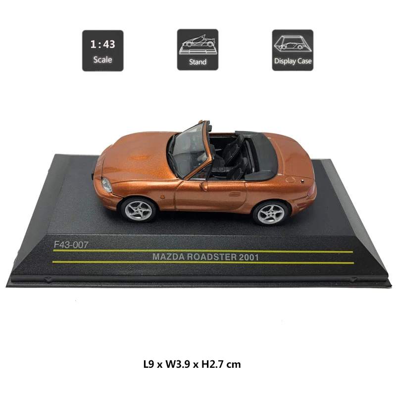 HOMMAT 1:43 Mazda Roadster 2001, модель автомобиля-трансформер из металлического сплава, Diecasts& Toy Vehicles, модели автомобилей, игрушки для детей, мальчиков