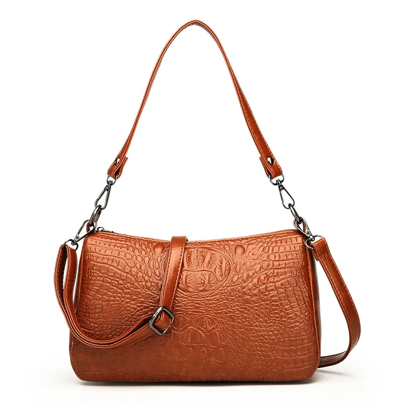 

Wholesale New Style 2018 Fashion Korean-style Shoulder Bag Versatile Glorious Shoulder Bag Crocodile Pattern WOMEN'S Bag Fashion