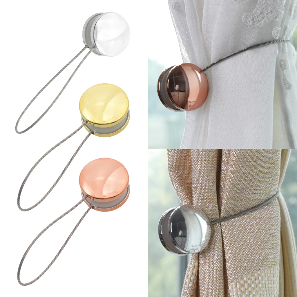 1 Piece Curtain Tiebacks Magnetic Tie Back Holdbacks Window Decor for curtain panel gauze curtain door curtain 1 Piece Curtain Tiebacks Magnetic Tie Back Holdbacks Window Decor for curtain panel gauze curtain door curtain