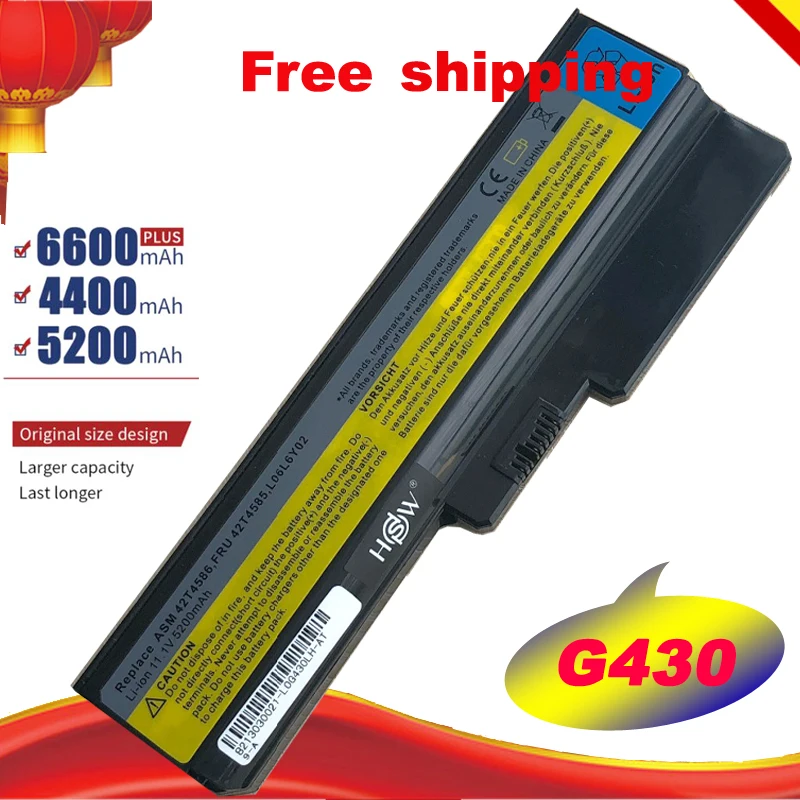 Аккумулятор для ноутбука Lenovo 3000 G430 G450 G530 G550 N500 Z360 B460 B550 V460 V450 G455 G555 Y l08s6y02 6 ячеек