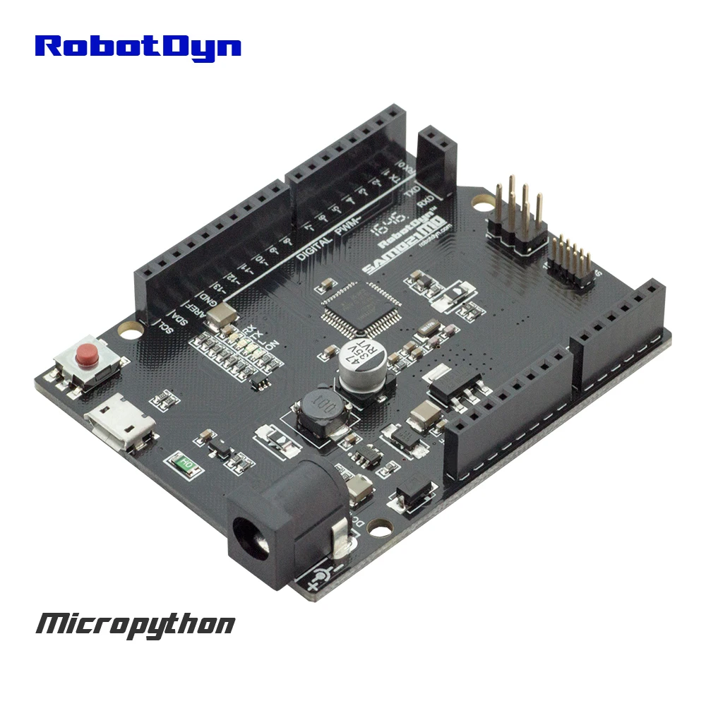 

MicroPython SAMD21 M0. 32-bit ARM Cortex M0 core. Compatible with Arduino Zero, Arduino M0. Form R3.