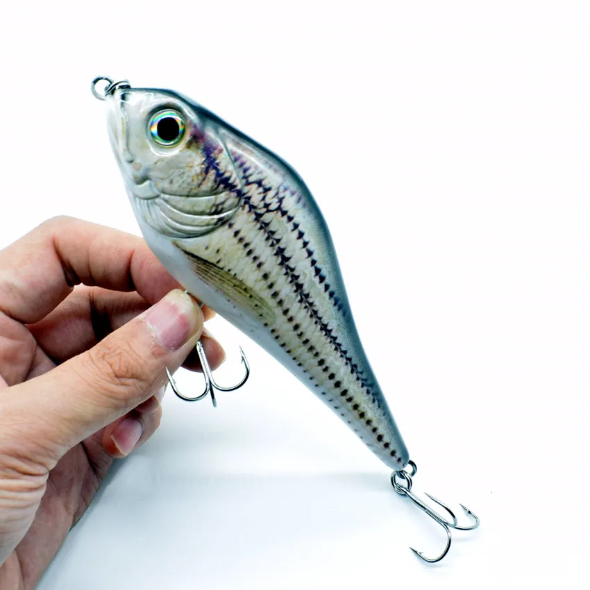 E " /15,24 см односегментная приманка для рыбной ловли Minow JerkBait Swimbait жесткие приманки Muskie Pike Catfish приманки реалистичные рыболовные инструменты - Цвет: E