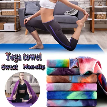 

186x63cm Yoga Towel Mat Tie-dye Printed Pilates Blanket Soft Non-slip Portable Travel Gym Swiming Sport Fitness Exercise Pad D30