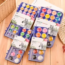 12/16/28/36 cores sólido profissional aquarela pintura conjunto pigmento da cor da água para iniciantes crianças aquarela pigmento kit