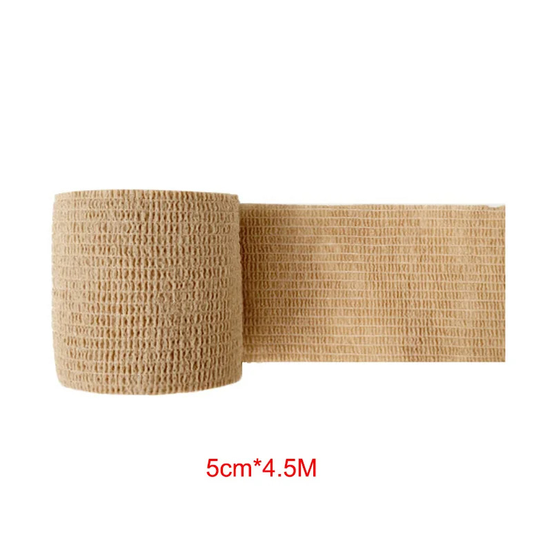 Yellow 5CM 4.5M 4,5 м самоклеящаяся эластичная повязка для первой помощи, медицинский уход за здоровьем, марлевая лента, аварийная мышечная лента, инструмент для первой помощи - Цвет: Yellow 5CM 4.5M