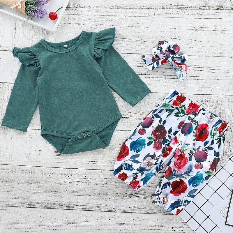 Одежда для маленьких детей Коллекция года; сезон весна-осень; комплекты От 0 до 2 лет для маленьких мальчиков и девочек детская одежда в полоску - Цвет: Khaki