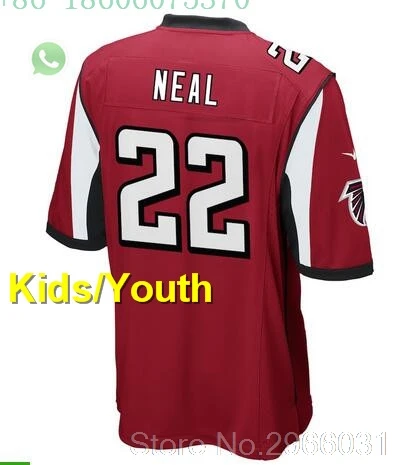 А+++ качественные детские Молодежные Ridley 18 Keanu Neal 22 Deion Sanders 21 Vic besley 44 jersey Atlanta