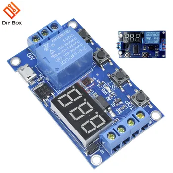 

DC 5V 12V 24V LED Digital Time Delay Relay Micro USB Automation Cycle Delay Timer Relay Control Off Switch Timing Delay