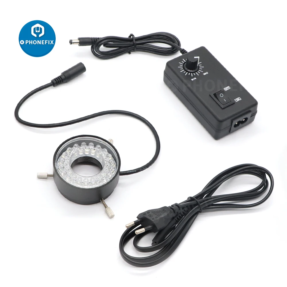 

40 светодиодный Miniscope Ring Φ M28 резьбовой интерфейс 0 - 100% регулируемая осветительная лампа для цифрового микроскопа камера Лупа