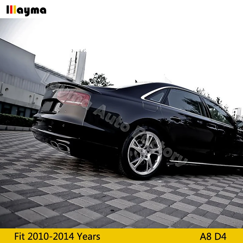 Задний спойлер на багажник из углеродного волокна в стиле ABT для AUDI A8 D4 2010 2011 2012 2013
