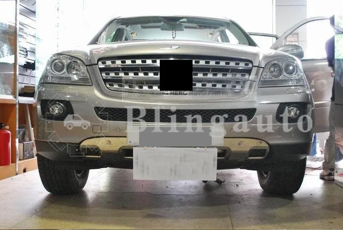Опорная плита Подходит для M ercedes B enz ML350 W164 2006-2008 защитная пластина из нержавеющей стали для переднего и заднего бампера
