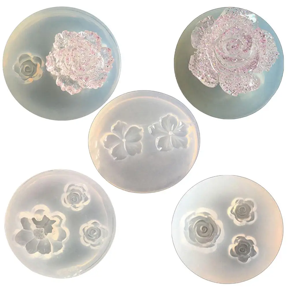 1 шт. в форме цветка розы силиконовая форма из эпоксидной смолы сделай сам