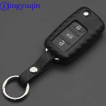 

jingyuqin 2/3 Buttons Car Key Case Cover for VW Volkswagen polo passat b5 golf 4 5 6 jetta mk6 tiguan Gol CrossFox Eos Scirocco