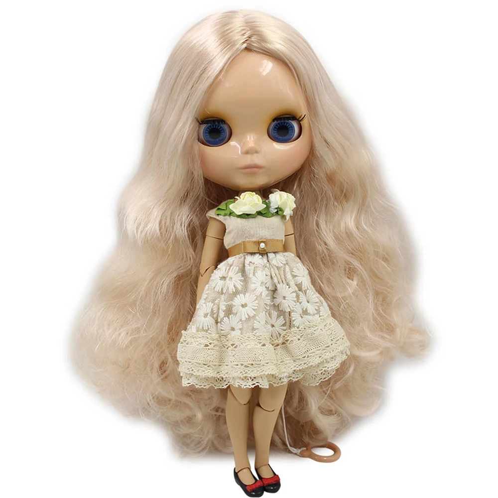 Кукла Blyth ICY DBS с золотыми волнистыми волосами и центральным разделением игрушка