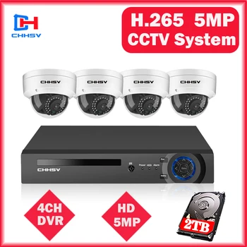 

8ch Super HD 5MP CCTV Surveillance Kit DVR Video Recorder AHD 24led Infrared indoor White Dome Security Camera System