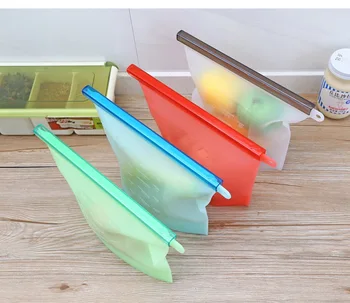 

100pcs Reusable Silicone Food Storage Bags BEST for Sandwich, Liquid, Snack, Lunch, Fruit, Freezer Seal Kitchen Tools