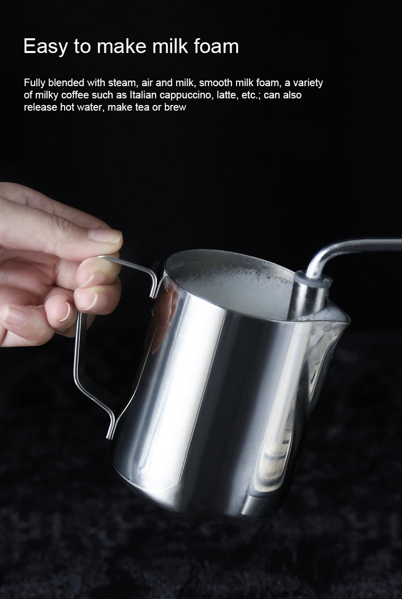 DMWD Полуавтоматическая эспрессо S чай m кофе машина молочная пена устройство для мыльных пузырей пенообразователь 5 бар итальянский капучино заваривание чая стеклянный горшок ЕС